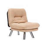 Casa si Gradina - Mobilier - Canapele si coltare - Canapele - Canapea extensibila, Atelier Del Sofa, metal, tesatura moale, crem, 110x70 cm - Infinity.ro