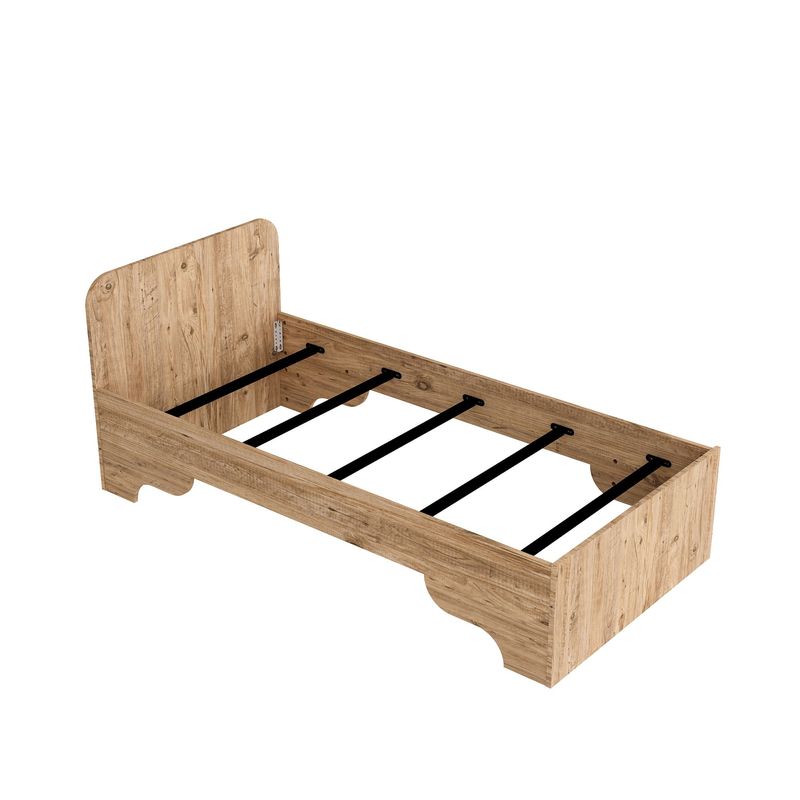 Casa si Gradina - Mobilier - Saltele si somiere - Somiere - Somiera, Hanah Home, pal melaminat, pin atlantic, bej, 94.4x193.6x80 cm - Infinity.ro