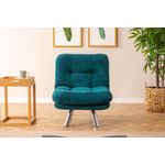 Casa si Gradina - Mobilier - Canapele si coltare - Canapele - Canapea extensibila, Atelier Del Sofa, tesatura moale, verde petrol, cadru metalic, 110x70 cm - Infinity.ro