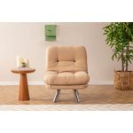 Casa si Gradina - Mobilier - Canapele si coltare - Canapele - Canapea extensibila, Atelier Del Sofa, metal, tesatura moale, crem, 110x70 cm - Infinity.ro