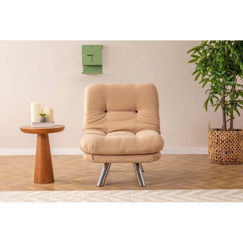 Casa si Gradina - Mobilier - Canapele si coltare - Canapele - Canapea extensibila, Atelier Del Sofa, metal, tesatura moale, crem, 110x70 cm - Infinity.ro
