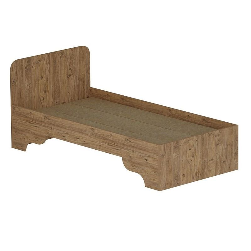 Casa si Gradina - Mobilier - Saltele si somiere - Somiere - Somiera, Hanah Home, pal melaminat, pin atlantic, bej, 94.4x193.6x80 cm - Infinity.ro