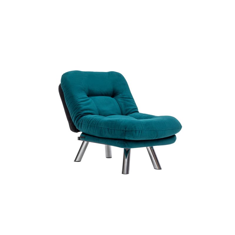 Casa si Gradina - Mobilier - Canapele si coltare - Canapele - Canapea extensibila, Atelier Del Sofa, tesatura moale, verde petrol, cadru metalic, 110x70 cm - Infinity.ro