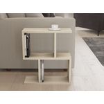 Casa si Gradina - Mobilier - Mese si birouri - Mese living - Masa laterala, Hanah Home, PAL melaminat, travertin, 45x17x51.4 cm - Infinity.ro