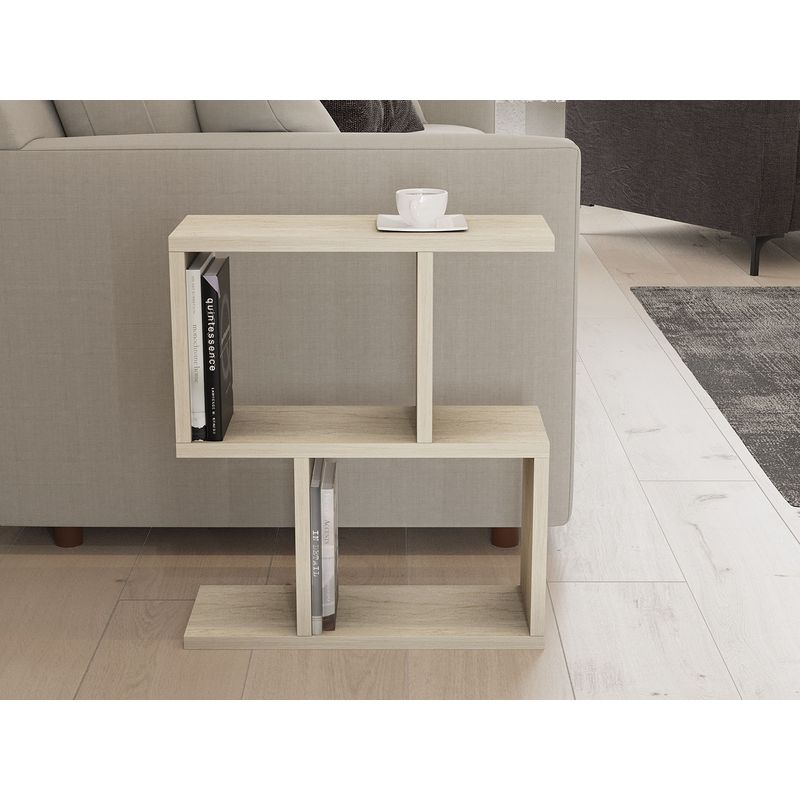 Casa si Gradina - Mobilier - Mese si birouri - Mese living - Masa laterala, Hanah Home, PAL melaminat, travertin, 45x17x51.4 cm - Infinity.ro