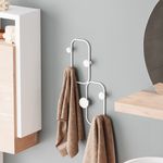 Casa si Gradina - Mobilier - Organizare si depozitare - Cuiere - Cuiere de perete, Wallxpert, metal, alb, 26x5x48 cm - Infinity.ro