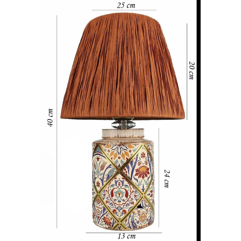 Casa si Gradina - Corpuri si surse de iluminat - Veioze si lampi - Veioze - Veioza, Opviq, ceramica, maro, 40 cm - Infinity.ro