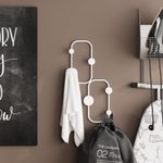 Casa si Gradina - Mobilier - Organizare si depozitare - Cuiere - Cuiere de perete, Wallxpert, metal, alb, 26x5x48 cm - Infinity.ro