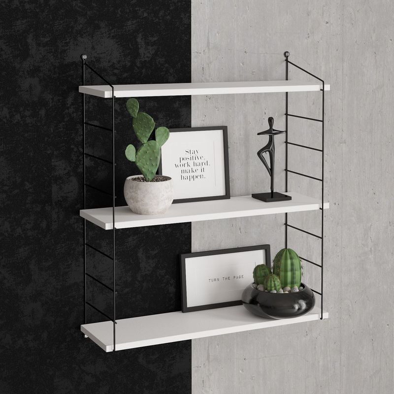 Casa si Gradina - Mobilier - Biblioteci si rafturi - Rafturi - Raft de perete, Hanah Home, pal melaminat, alb, 72x20x85 cm - Infinity.ro