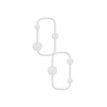 Casa si Gradina - Mobilier - Organizare si depozitare - Cuiere - Cuiere de perete, Wallxpert, metal, alb, 26x5x48 cm - Infinity.ro