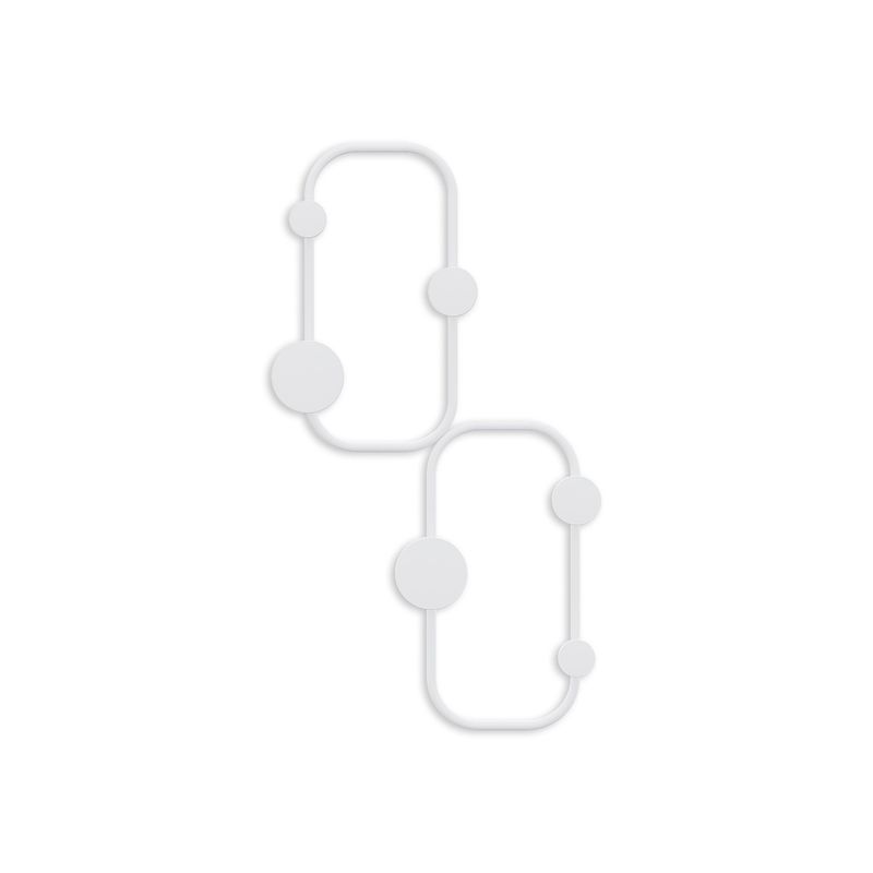 Casa si Gradina - Mobilier - Organizare si depozitare - Cuiere - Cuiere de perete, Wallxpert, metal, alb, 26x5x48 cm - Infinity.ro