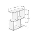 Casa si Gradina - Mobilier - Mese si birouri - Mese living - Masa laterala, Hanah Home, PAL melaminat, travertin, 45x17x51.4 cm - Infinity.ro