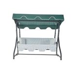 Casa si Gradina - Gradina si terasa - Balansoare si hamace - Balansoare - Balansoar de gradina, Hanah Home, metal, verde alb antracit, 200x170x110 cm - Infinity.ro