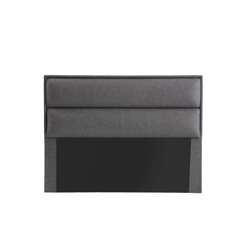 Casa si Gradina - Mobilier - Paturi si accesorii - Paturi - Pat dublu cu tablie, Hanah Home, pal melaminat, gri inchis, 140x200 cm - Infinity.ro