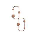 Casa si Gradina - Mobilier - Organizare si depozitare - Cuiere - Cuiere de perete, Wallxpert, metal, cupru, 26x5x48 cm - Infinity.ro