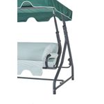 Casa si Gradina - Gradina si terasa - Balansoare si hamace - Balansoare - Balansoar de gradina, Hanah Home, metal, verde alb antracit, 200x170x110 cm - Infinity.ro