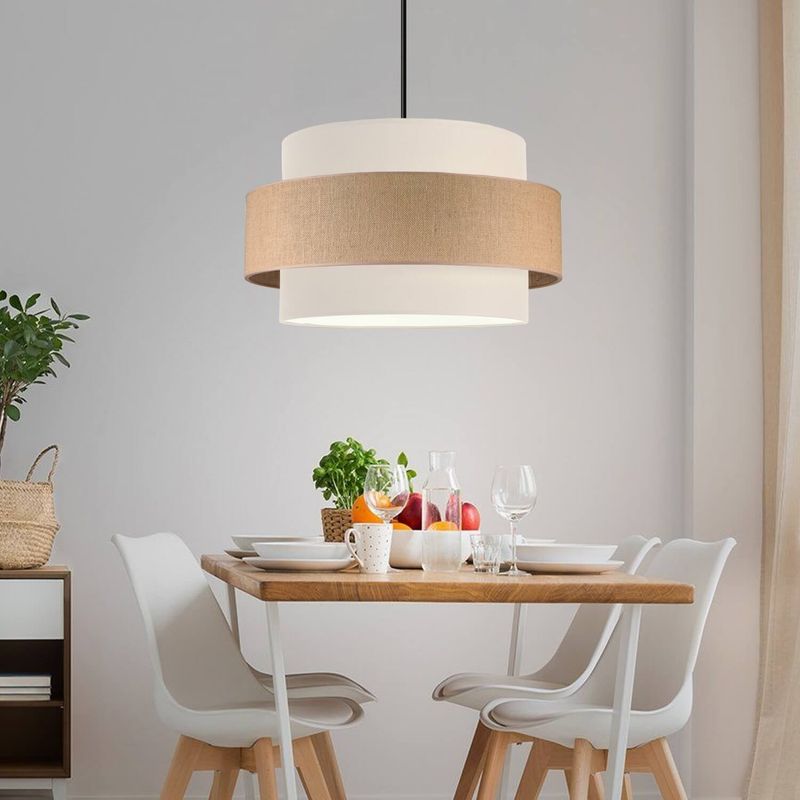 Casa si Gradina - Corpuri si surse de iluminat - Lustre si pendule - Lustra, Opviq, iuta, crem, 30x21.5 cm, inaltime 70-80 cm - Infinity.ro