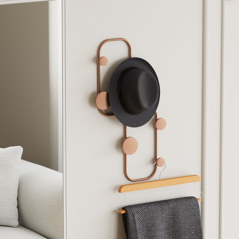 Casa si Gradina - Mobilier - Organizare si depozitare - Cuiere - Cuiere de perete, Wallxpert, metal, cupru, 26x5x48 cm - Infinity.ro