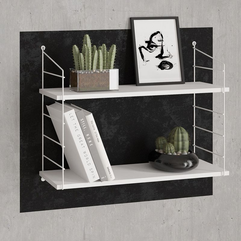 Casa si Gradina - Mobilier - Biblioteci si rafturi - Rafturi - Raft de perete, Hanah Home, pal melaminat, alb, 72x20x58 cm - Infinity.ro