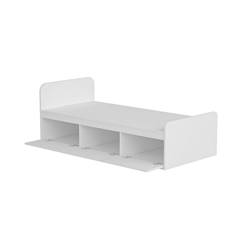 Casa si Gradina - Mobilier - Saltele si somiere - Somiere - Somiera, Hanah Home, pal melaminat, alb, 91x193.6x71.5 cm - Infinity.ro