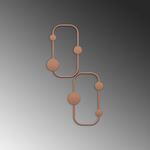 Casa si Gradina - Mobilier - Organizare si depozitare - Cuiere - Cuiere de perete, Wallxpert, metal, cupru, 26x5x48 cm - Infinity.ro