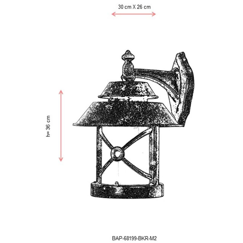 Casa si Gradina - Corpuri si surse de iluminat - Iluminat exterior - Lanterne - Lampa de perete exterior, Opviq, abs, maro, 30x26 cm - Infinity.ro