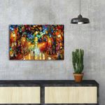 Casa si Gradina - Decoratiuni - Tablouri - Tablou canvas decorativ, Wallxpert, panza suede, multicolor, 45x70 cm, rama lemn, 249CVT1463 - Infinity.ro