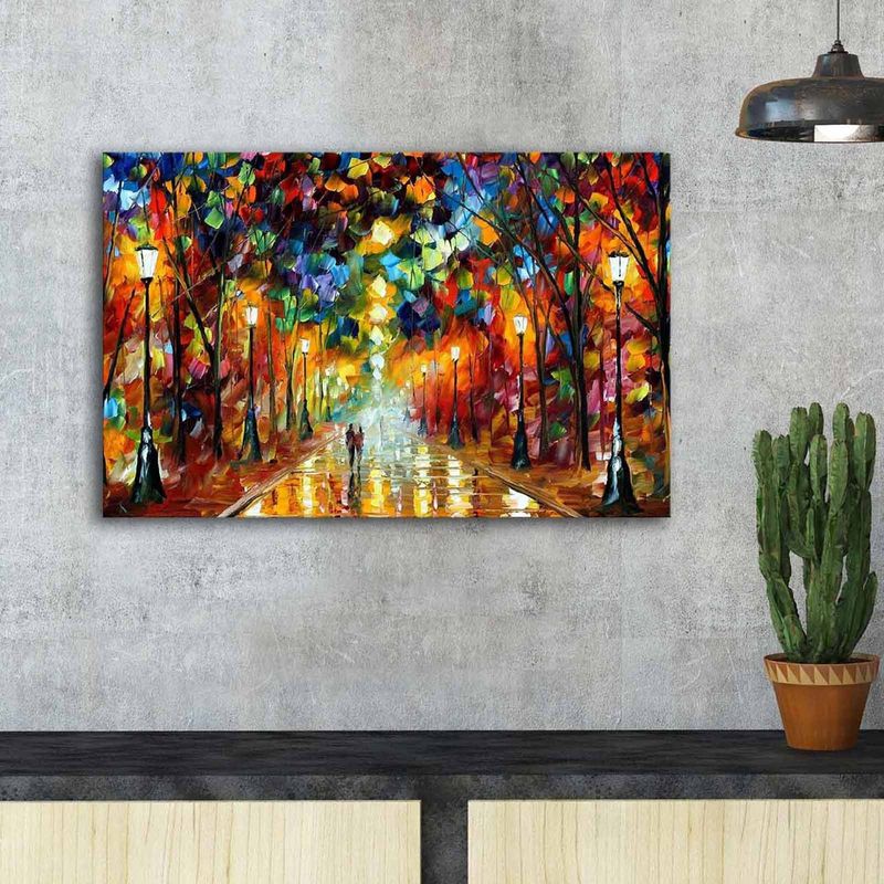 Casa si Gradina - Decoratiuni - Tablouri - Tablou canvas decorativ, Wallxpert, panza suede, multicolor, 45x70 cm, rama lemn, 249CVT1463 - Infinity.ro