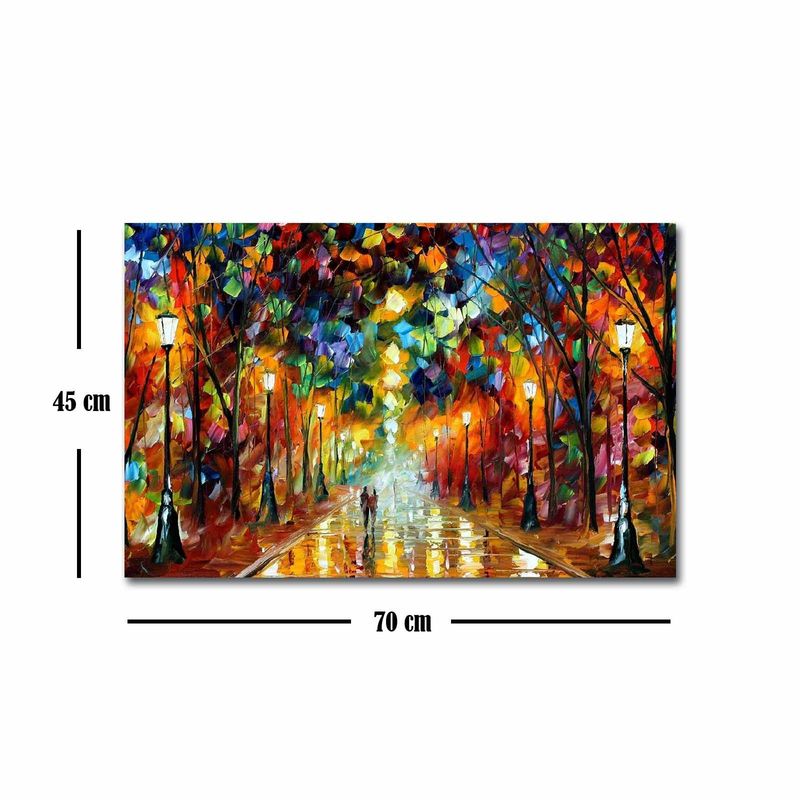 Casa si Gradina - Decoratiuni - Tablouri - Tablou canvas decorativ, Wallxpert, panza suede, multicolor, 45x70 cm, rama lemn, 249CVT1463 - Infinity.ro