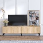 Casa si Gradina - Mobilier - Comode si corpuri - Comode - Comoda tv, Hanah Home, pal melaminat, stejar safir, 180x35x50 cm, 393MRD1123 - Infinity.ro