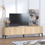 Casa si Gradina - Mobilier - Comode si corpuri - Comode - Comoda tv, Hanah Home, pal melaminat, stejar safir, 180x35x50 cm, 393MRD1123 - Infinity.ro