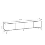 Casa si Gradina - Mobilier - Comode si corpuri - Comode - Comoda tv, Hanah Home, pal melaminat, stejar safir, 180x35x50 cm, 393MRD1123 - Infinity.ro