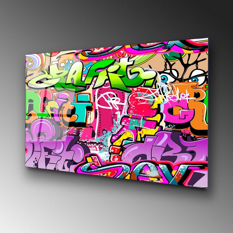 Casa si Gradina - Decoratiuni - Tablouri - Tablou decorativ din sticla, Wallxpert, sticla temperata, multicolor, 70x100 cm, 123BZM2224 - Infinity.ro