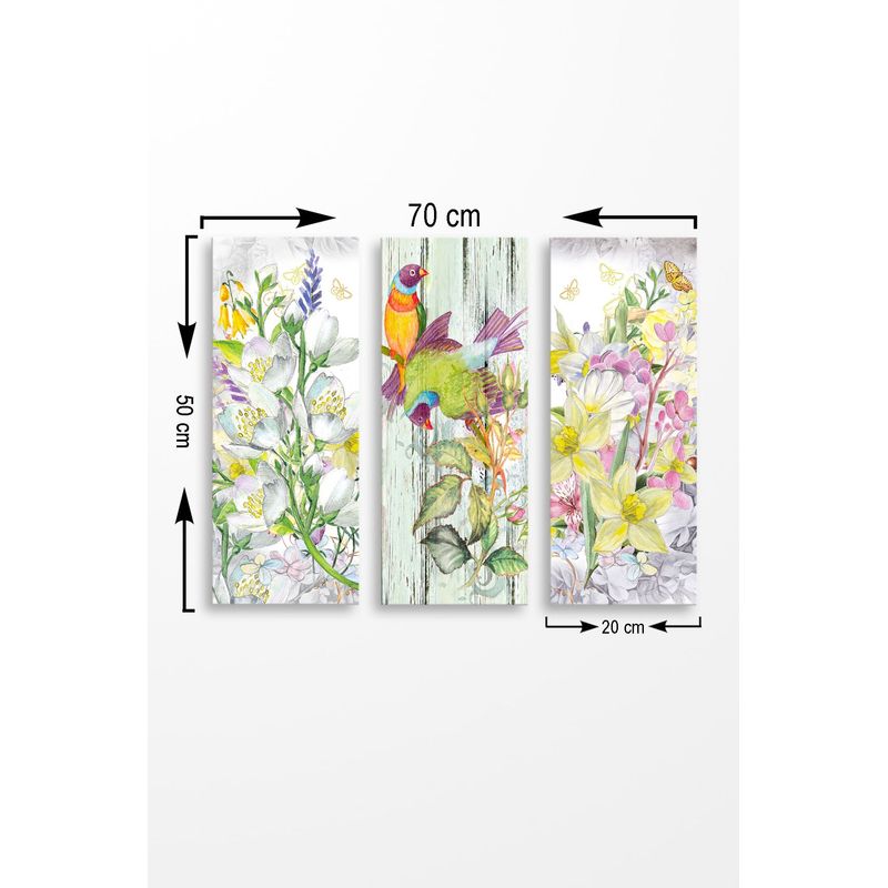 Casa si Gradina - Decoratiuni - Tablouri - Tablou decorativ, Wallxpert, mdf, multicolor, 70x50 cm, set 3 piese, 537MRV5133 - Infinity.ro