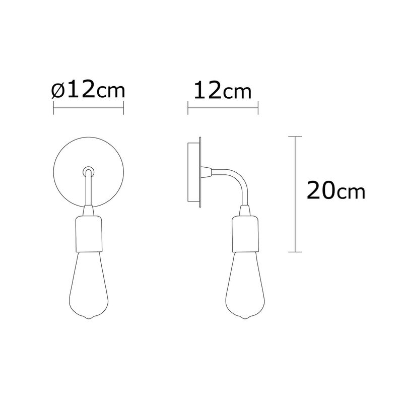 Casa si Gradina - Corpuri si surse de iluminat - Plafoniere, aplice si spoturi - Aplica, Opviq, metal, alb, 12x20 cm - Infinity.ro