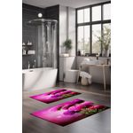 Casa si Gradina - Textile si covoare - Covoare - Covorase baie - Set covorase de baie, L'essentiel Maison, multicolor, 40x60 cm si 60x100 cm, 100% poliester, antiderapant, 323CTW1229 - Infinity.ro