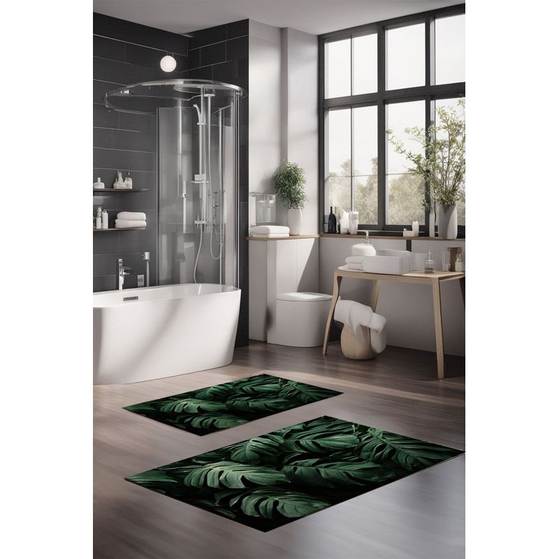 Casa si Gradina - Textile si covoare - Covoare - Covorase baie - Set covorase de baie, L'essentiel Maison, multicolor, 40x60 cm si 60x100 cm, 100% poliester, antiderapant, 323CTW1434 - Infinity.ro