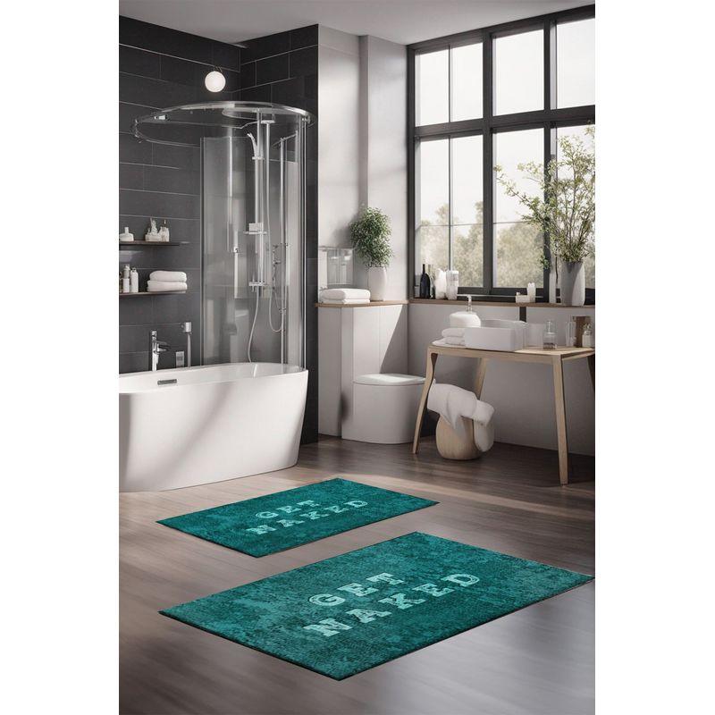 Casa si Gradina - Textile si covoare - Covoare - Covorase baie - Set covorase de baie, L'essentiel Maison, multicolor, 40x60 cm si 60x100 cm, 100% poliester, antiderapant, 323CTW1501 - Infinity.ro