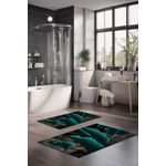 Casa si Gradina - Textile si covoare - Covoare - Covorase baie - Set covorase de baie, L'essentiel Maison, multicolor, 40x60 cm si 60x100 cm, 100% poliester, antiderapant, 323CTW1187 - Infinity.ro