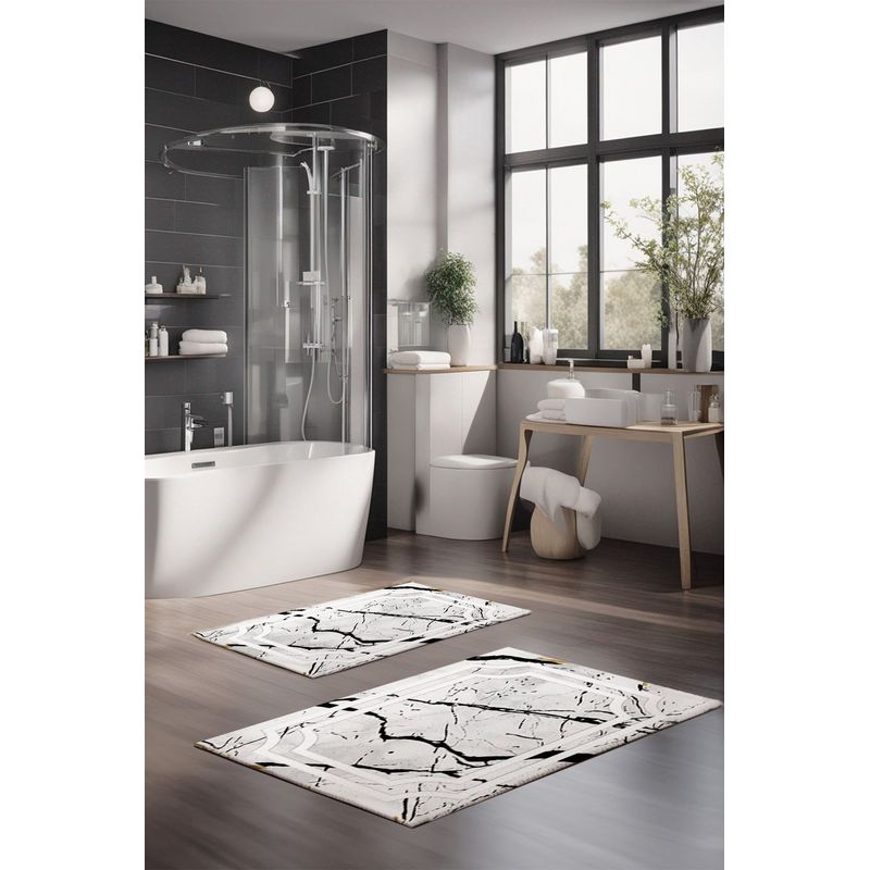 Casa si Gradina - Textile si covoare - Covoare - Covorase baie - Set covorase de baie, L'essentiel Maison, multicolor, 40x60 cm, 60x100 cm, 100% poliester, antiderapant, 323CTW1272 - Infinity.ro