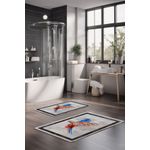 Casa si Gradina - Textile si covoare - Covoare - Covorase baie - Set covorase de baie, L'essentiel Maison, multicolor, 40x60 cm si 60x100 cm, 100% poliester, antiderapant, 323CTW1463 - Infinity.ro