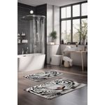 Casa si Gradina - Textile si covoare - Covoare - Covorase baie - Set covorase de baie, L'essentiel Maison, multicolor, 40x60 cm si 60x100 cm, 100% poliester, antiderapant, 323CTW1220 - Infinity.ro