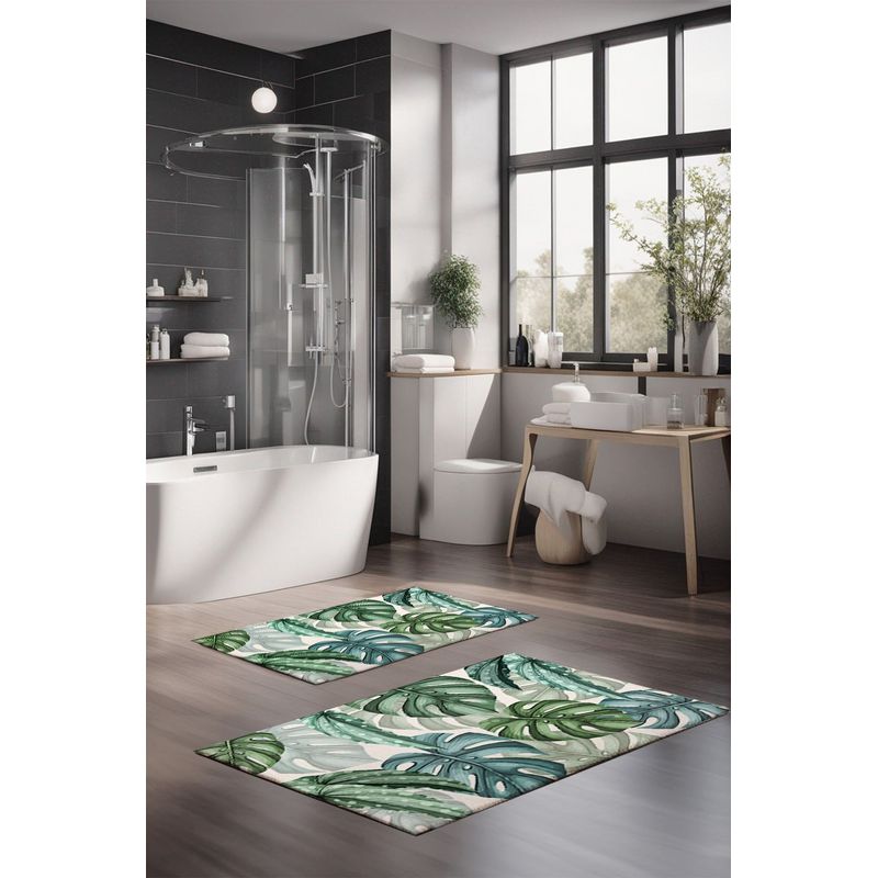 Casa si Gradina - Textile si covoare - Covoare - Covorase baie - Set covorase de baie, L'essentiel Maison, multicolor, 40x60 cm, 60x100 cm, 100% poliester, antiderapant, 323CTW1429 - Infinity.ro