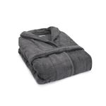 Casa si Gradina - Textile si covoare - Textile baie - Halate de baie - Halat de baie, L'essentiel Maison, gri inchis, marimea l, 77% bumbac, 23% bambus - Infinity.ro