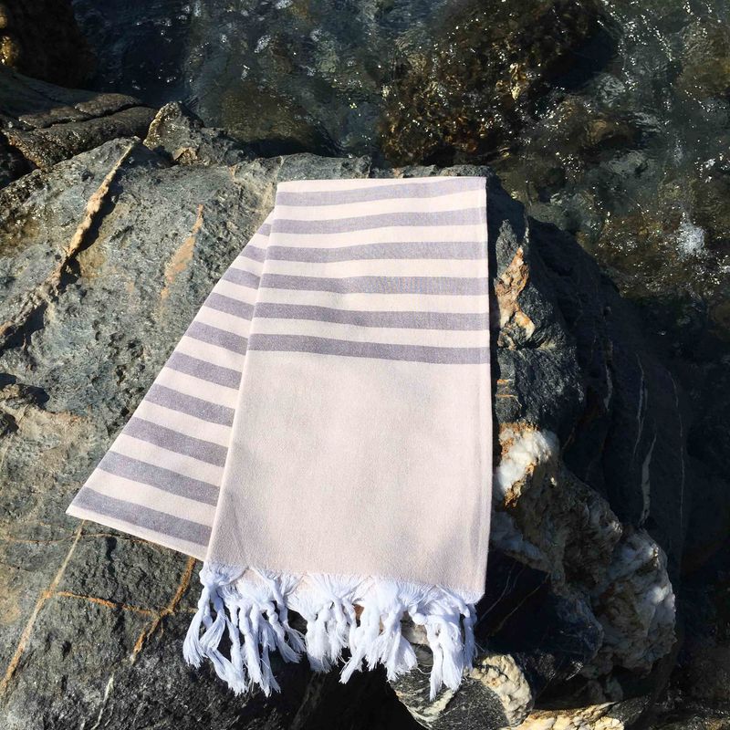 Casa si Gradina - Textile si covoare - Textile baie - Prosoape - Prosop de plaja fouta, L'essentiel Maison, maro, 90x170 cm, 100% bumbac - Infinity.ro
