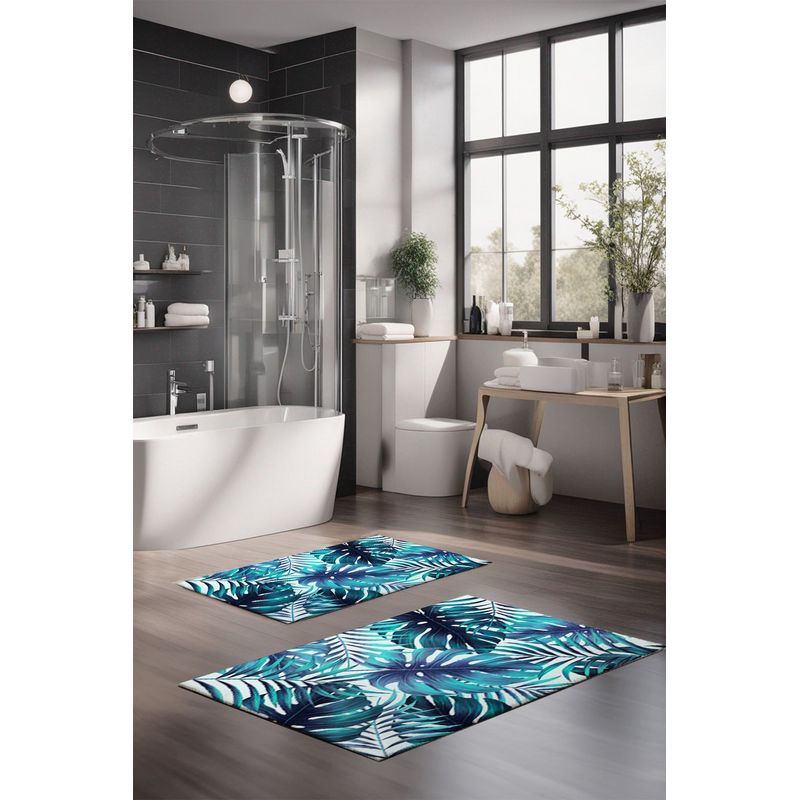 Casa si Gradina - Textile si covoare - Covoare - Covorase baie - Set covorase de baie, L'essentiel Maison, multicolor, 40x60 cm si 60x100 cm, 100% poliester, antiderapant, 323CTW1368 - Infinity.ro