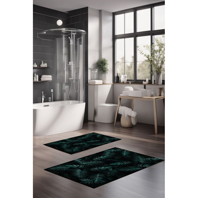 Casa si Gradina - Textile si covoare - Covoare - Covorase baie - Set covorase de baie, L'essentiel Maison, multicolor, 40x60 cm si 60x100 cm, 100% poliester, antiderapant, 323CTW1437 - Infinity.ro