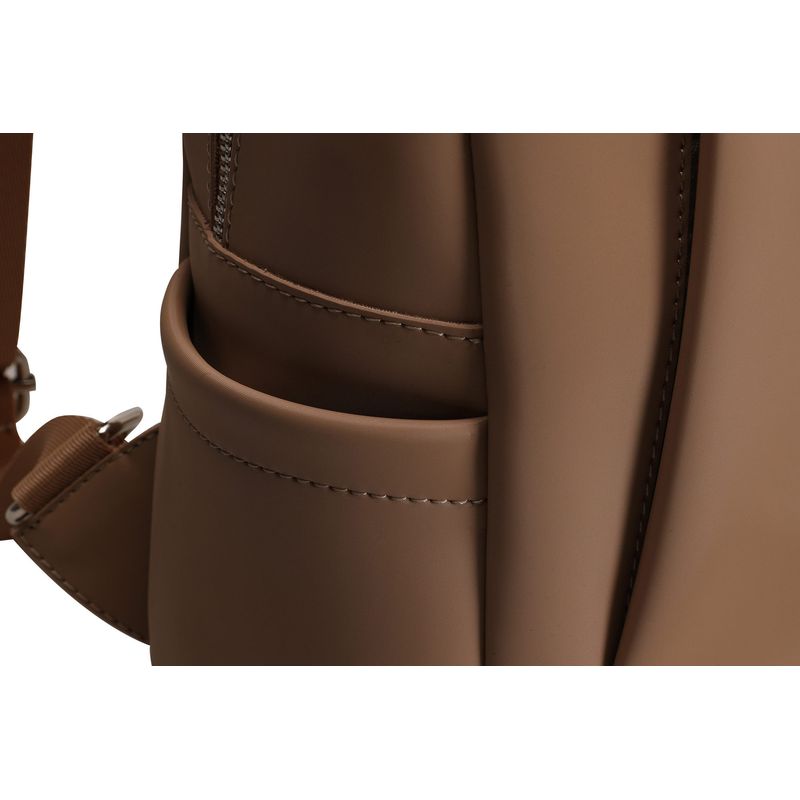 Fashion, accesorii si bijuterii - Femei - Accesorii femei - Genti si rucsacuri femei - Rucsac, Lucky Bees, piele polivinilica, camel, 27x15x33 cm - Infinity.ro