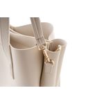 Fashion, accesorii si bijuterii - Femei - Accesorii femei - Genti si rucsacuri femei - Geanta tote, Lucky Bees, piele polivinilica, crem, 32x13x27 cm - Infinity.ro