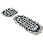 Casa si Gradina - Textile si covoare - Covoare - Covorase baie - Set covorase de baie, L'essentiel Maison, albastru, 50x60 cm si 60x100 cm, 100% poliester, antiderapant, 394ANR1622 - Infinity.ro